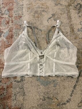 torrid White Lace Crisscross Bralette